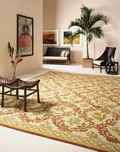 Asmara Inc. Flowing Coral CR Needlepoint Rug View All Rugs