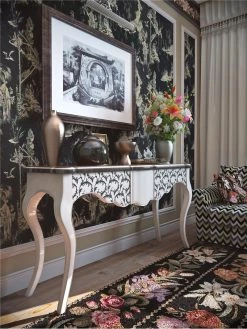 Asmara Inc. Garden Trellis Needlepoint Rug