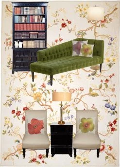 Asmara Inc. Branches Needlepoint Rug