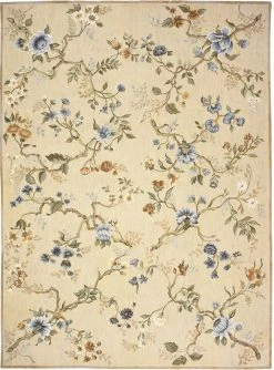 Asmara Inc. Gold Branches Needlepoint Rug View All Rugs